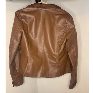 Light brown leather jacket